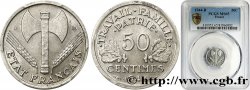 50 centimes Francisque, légère 1944 Beaumont-Le-Roger F.196/4