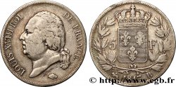 5 francs Louis XVIII, tête nue 1817 Rouen F.309/15