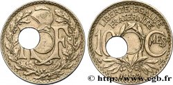 10 centimes Lindauer, perforation décentrée 1922 F.138/6 var.