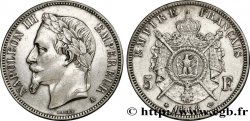 5 francs Napoléon III, tête laurée 1868 Paris F.331/12