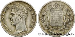1 franc Charles X, matrice du revers à quatre feuilles 1829 Nantes F.207A/22