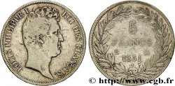 5 francs type Tiolier avec le I, tranche en relief 1831 Rouen F.316/3