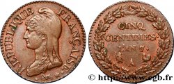 Cinq centimes Dupré, grand module 1799 Paris F.115/44 TTB52