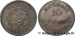 10 cent. Anvers au double L, frappe de l’arsenal de la marine 1814  Anvers F.130D/1 SUP62