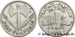 1 franc Francisque, légère 1942 Paris F.223/2 TTB45