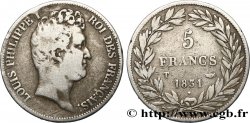 5 francs type Tiolier avec le I, tranche en creux 1831 Nantes F.315/26