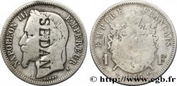 1 franc Napoléon III, tête laurée, contremarqué SEDAN 1866 Bordeaux F.215/5 var.