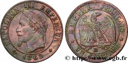 Un centime Napoléon III, tête laurée, grand BB 1862 Strasbourg F.103/6