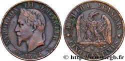 Cinq centimes Napoléon III, tête laurée 1864 Bordeaux F.117/15