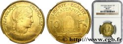 Concours de 10 francs, essai de Delannoy en bronze-aluminium 1929 Paris GEM.163 3