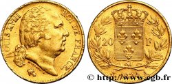 20 francs or Louis XVIII, tête nue 1824 Paris F.519/31
