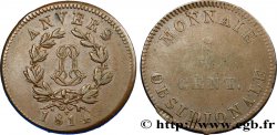 5 cent. Anvers au double L, frappe de l’atelier de Wolschot 1814  Anvers F.115D/1