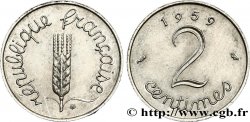 Épreuve de la 2 Centimes Épi grand module en aluminium 1959  GEM.8 6 SPL