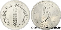 Essai de pression Pré-série sans le mot ESSAI de 5 centimes Épi, petit module, listel large 1960 Paris GEM.21 6 SPL