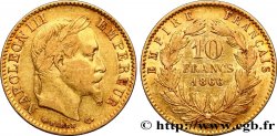 10 francs or Napoléon III, tête laurée 1866 Strasbourg F.507A/13