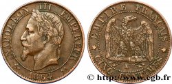 Cinq centimes Napoléon III, tête laurée 1864 Bordeaux F.117/15