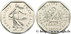 Piéfort argent de 2 francs Semeuse, nickel 1980 Pessac F.272/4P