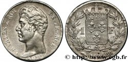 1 franc Charles X, matrice du revers à cinq feuilles 1826 Strasbourg F.207/15 TB35