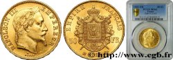 50 francs or Napoléon III, tête laurée 1862 Strasbourg F.548/2 SUP62 PCGS