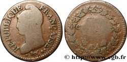 Cinq centimes Dupré, grand module, refrappage du décime n.d. Metz F.114/