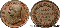 Cinq centimes Dupré, grand module 1801 Genève F.115/158 SUP60
