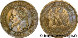 Deux centimes Napoléon III, tête laurée 1862 Strasbourg F.108A/5