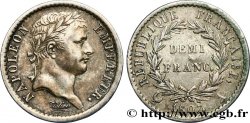 Demi-franc Napoléon Ier tête laurée, République française 1807 Paris F.177/1