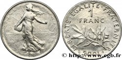 1 franc Semeuse, nickel, usure inégale des coins 2001 Pessac F.226/49