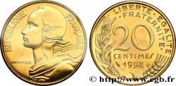 20 centimes Marianne, BU (Brillant Universel), frappe fautée 1998 Pessac F.156/42