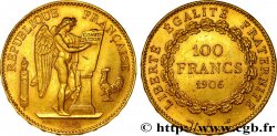100 francs or Génie, tranche inscrite en relief Dieu protège la France 1906 Paris F.552/19