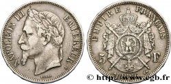 5 francs Napoléon III, tête laurée 1866 Paris F.331/9