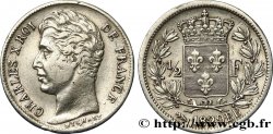 1/2 franc Charles X 1829 Strasbourg F.180/39
