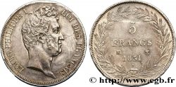 5 francs type Tiolier avec le I, tranche en creux 1831 Marseille F.315/23