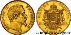 50 francs or Napoléon III, tête nue 1857 Paris F.547/4 SUP55