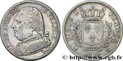 5 francs Louis XVIII, buste habillé 1814 Perpignan F.308/11