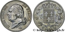 5 francs Louis XVIII, tête nue 1821 Lille F.309/67