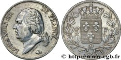 5 francs Louis XVIII, tête nue 1823 Lille F.309/87