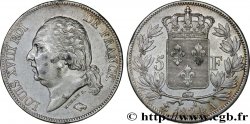 5 francs Louis XVIII, tête nue 1824 Paris F.309/88
