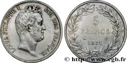 5 francs type Tiolier avec le I, tranche en creux 1831 Paris F.315/14