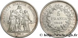 5 francs Hercule, IIe République 1849 Strasbourg F.326/6