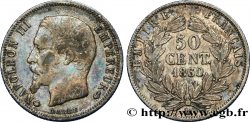 50 centimes Napoléon III, tête nue 1860 Strasbourg F.187/14