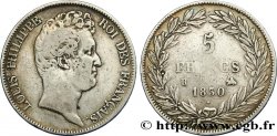 5 francs type Tiolier sans le I, tranche en creux 1830 Rouen F.313/2
