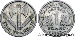 1 franc Francisque, légère 1942 Paris F.223/2
