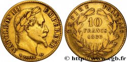 10 francs or Napoléon III, tête laurée, type définitif à grand 10 1866 Strasbourg F.507A/14