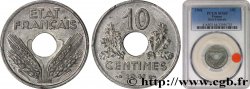 10 centimes État français, grand module, trou décentré de type I 1941 Paris F.141/2 SPL64 PCGS