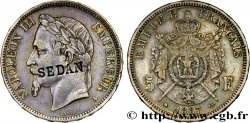 5 francs Napoléon III, tête laurée, contremarqué SEDAN au droit 1867 Paris F.331/10 var.