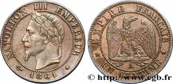 Un centime Napoléon III, tête laurée 1861 Paris F.103/1