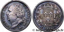 1/2 franc Louis XVIII 1824 Paris F.179/43