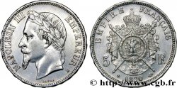 5 francs Napoléon III, tête laurée 1870 Strasbourg F.331/18