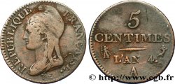 5 centimes Dupré, petit module 1796 Paris F.113/1